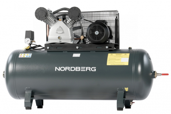 Компрессор поршневой с ременной передачей 380 В, ресивер 270 л, 880 л/мин NCP300/880